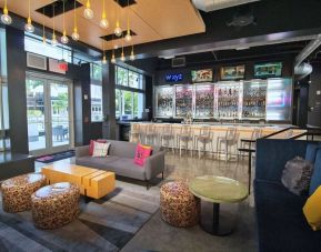 Coworking space and lounge at Aloft Miami Doral.
