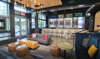 Coworking space and lounge at Aloft Miami Doral.
