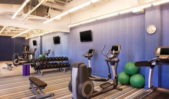 Fitness center at Aloft Miami Doral.
