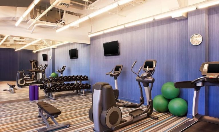 Fitness center at Aloft Miami Doral.
