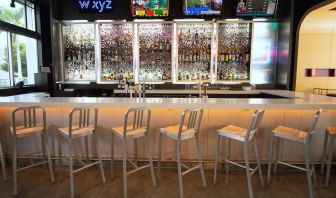 Hotel bar at Aloft Miami Doral.
