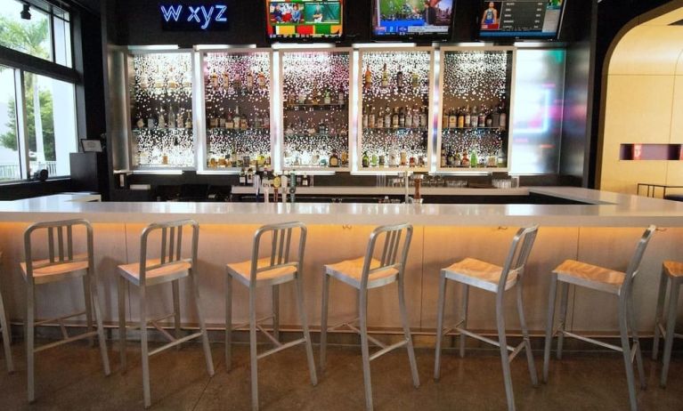 Hotel bar at Aloft Miami Doral.
