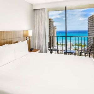 Day use room with ocean view at Hyatt Place Waikiki Beach.