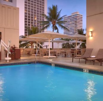 Outdoor pool at Hyatt Place Waikiki Beach.