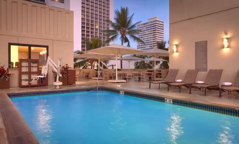 Outdoor pool at Hyatt Place Waikiki Beach.