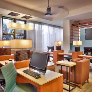 Business center at Hyatt Place Waikiki Beach.