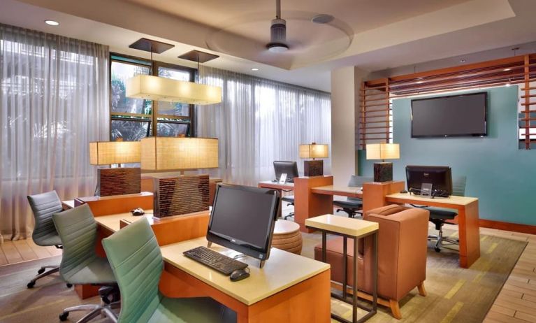 Business center at Hyatt Place Waikiki Beach.