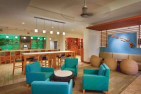 Lounge and lobby at Hyatt Place Waikiki Beach.