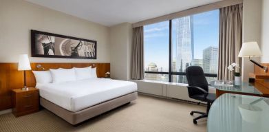 Spacious king room with work station at Millennium Downtown New York.