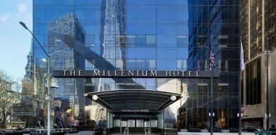 Hotel exterior at Millennium Downtown New York.