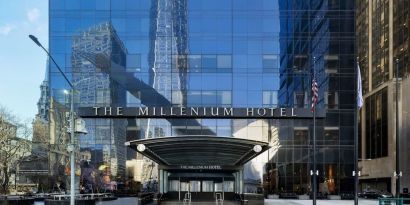 Hotel exterior at Millennium Downtown New York.