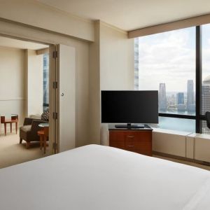 Comfortable day use room with TV and lounge at Millennium Downtown New York.