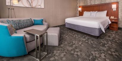 Spacious king room at Courtyard Dulles Airport Chantilly.