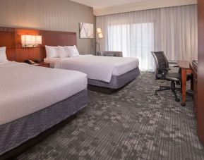 Comfortable day use room with two queen beds at Courtyard Dulles Airport Chantilly.