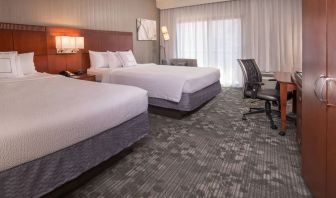 Comfortable day use room with two queen beds at Courtyard Dulles Airport Chantilly.