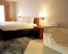 Romantic king room with hot tub at Country Inn & Suites By Radisson, BWI Airport.