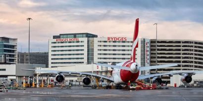 Hotel airport view at Rydges Sydney Airport Hotel.