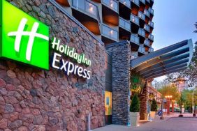 Hotel extrior at Holiday Inn Express Edmonton Downtown.