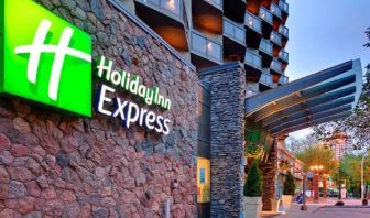 Hotel extrior at Holiday Inn Express Edmonton Downtown.