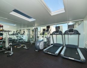 Fitness center at Holiday Inn Express Edmonton Downtown.