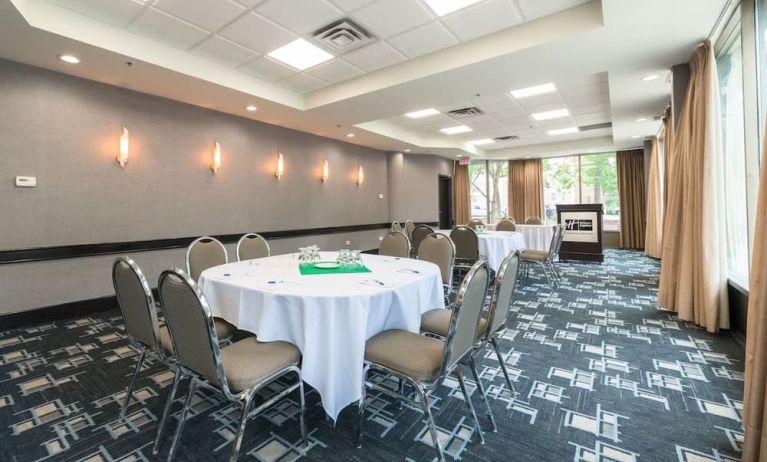 Professional meeting room at Holiday Inn Express Edmonton Downtown.