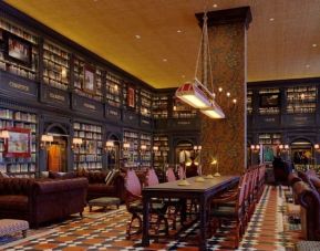 Hotel lobby and coworking at Graduate By Hilton Princeton.