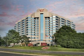 Hotel exterior at Washington Dulles Marriott Suites.