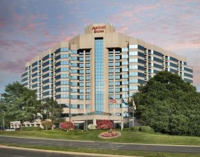 Hotel exterior at Washington Dulles Marriott Suites.