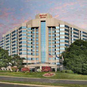 Hotel exterior at Washington Dulles Marriott Suites.