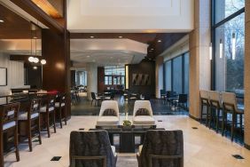 Lobby and bar area at Washington Dulles Marriott Suites.