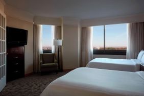 Day room with two queen beds at Washington Dulles Marriott Suites.