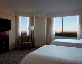 Day room with two queen beds at Washington Dulles Marriott Suites.