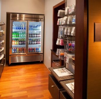 Vending machine and convenience store at Washington Dulles Marriott Suites.