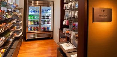 Vending machine and convenience store at Washington Dulles Marriott Suites.