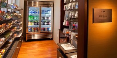 Vending machine and convenience store at Washington Dulles Marriott Suites.