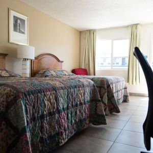 Day use room with desk at Stardust Motel Redding.