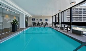 Relaxing indoor pool at Four Points By Sheraton Boston-Newton.