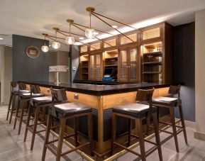 Hotel bar at Four Points By Sheraton Boston-Newton.