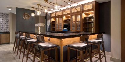 Hotel bar at Four Points By Sheraton Boston-Newton.