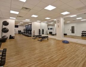 Fitness center available at  Four Points By Sheraton Boston-Newton. 