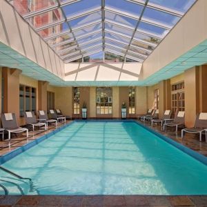 Relaxing indoor pool at Hyatt Regency Greenwich.