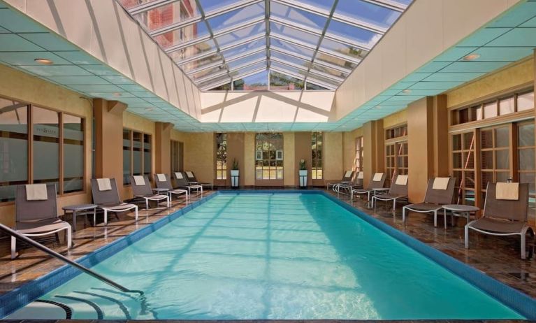 Relaxing indoor pool at Hyatt Regency Greenwich.