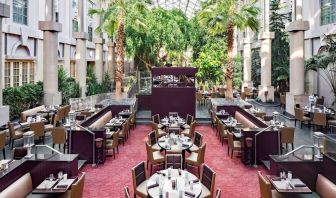 Dining area with natural light at Hyatt Regency Greenwich.