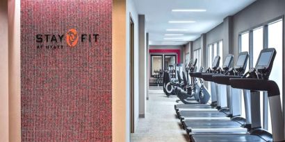 Fitness center available at Hyatt Regency Greenwich. 