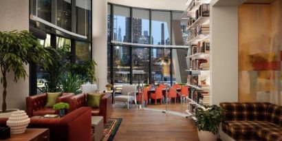 Coworking space at Graduate By Hilton New York.