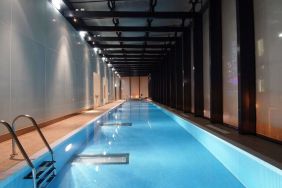 Indoor pool at Hilton Manchester Deansgate.