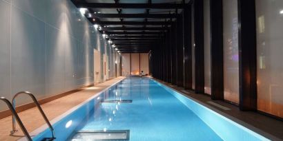 Indoor pool at Hilton Manchester Deansgate.