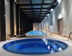 Hot tub and indoor pool at Hilton Manchester Deansgate.