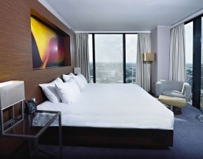 King room with city views at Hilton Manchester Deansgate.