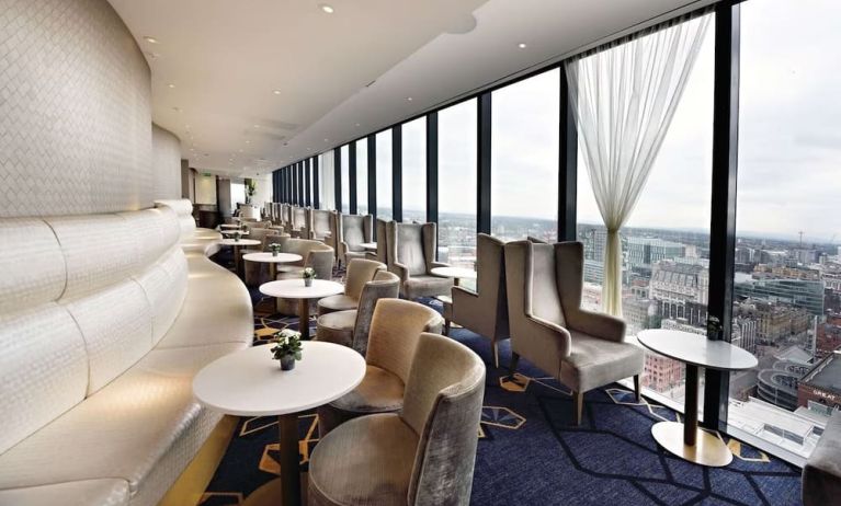 Lounge and bar at Hilton Manchester Deansgate.